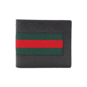 Gucci Signature Web Wallet Bi fold Short